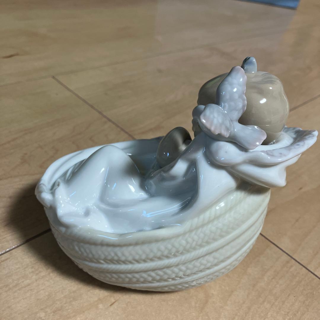 陶器製 子供と鳥の置物 LLADRO