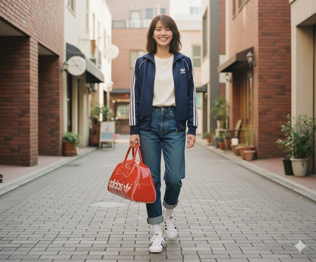 ガラス希少 80s adidasボストンバッグ　アディダス　トレフォイル