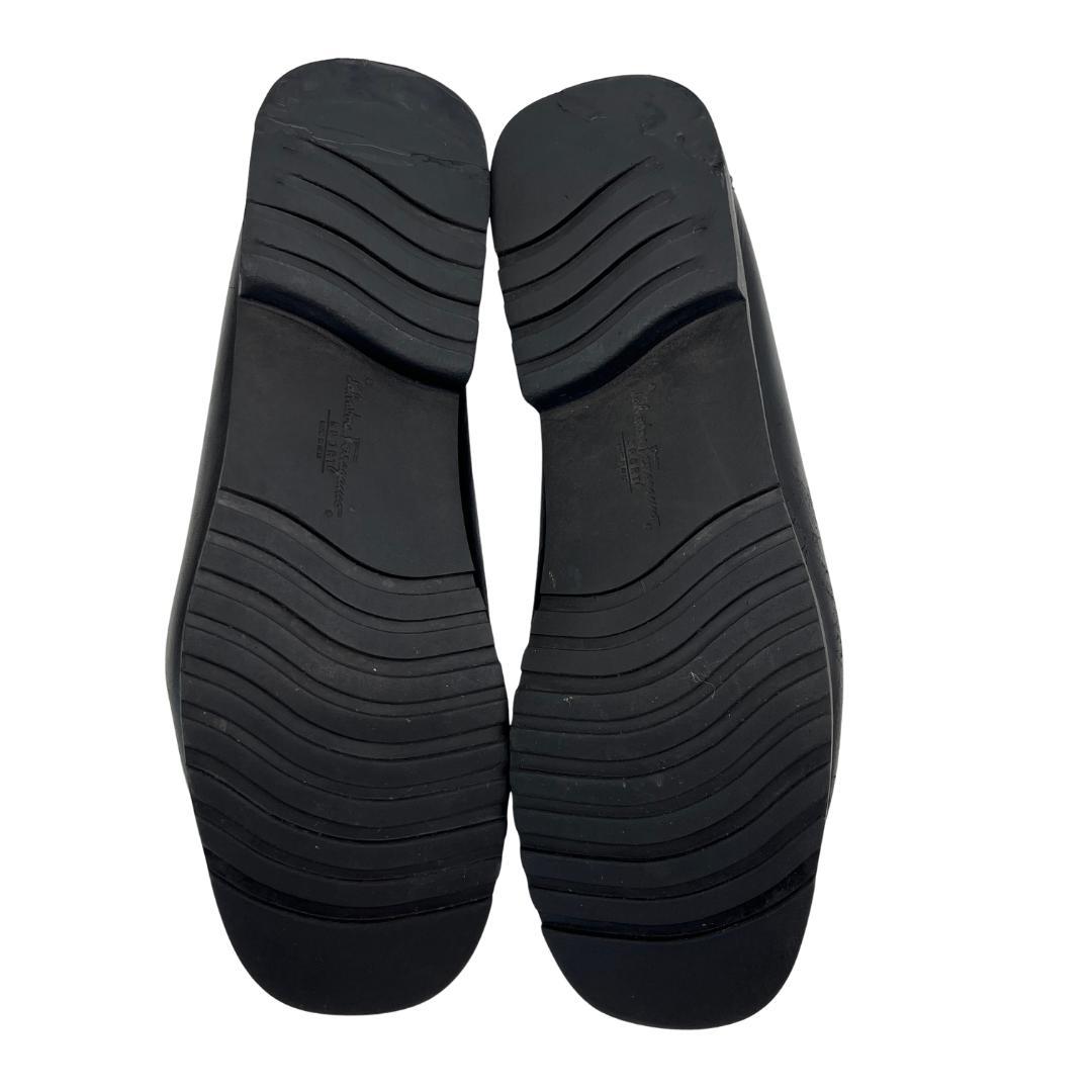 フェラガモ ガンチーニ金具 ローファー 黒 6.51/2【23.5】D【幅広め】