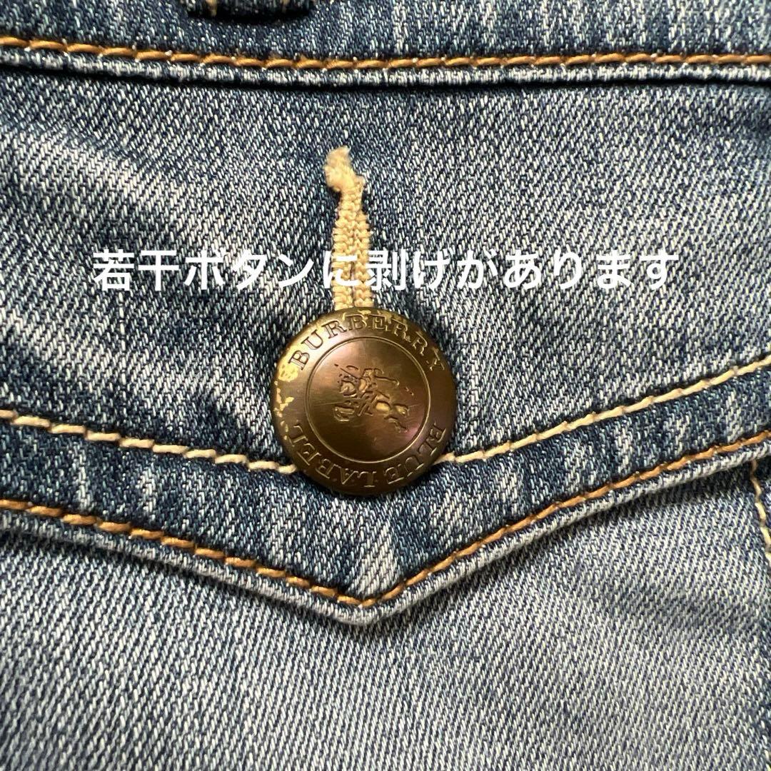 バーバリーブルーレーベル　デニムショートパンツ　ロゴ刺繍　Y2K