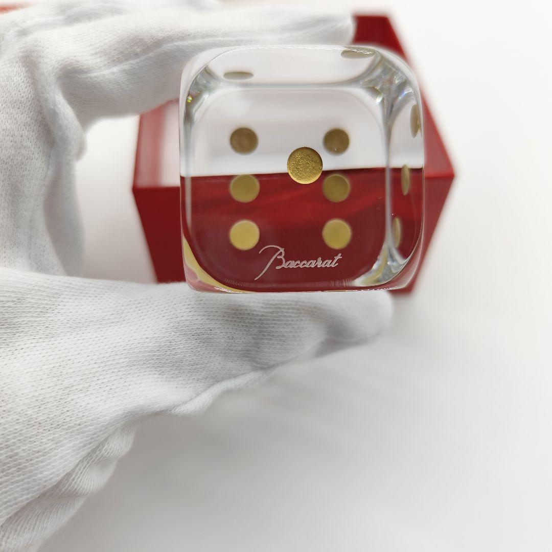超希少 新品 バカラ クリスタルダイス サイコロ ゴールド 金彩
