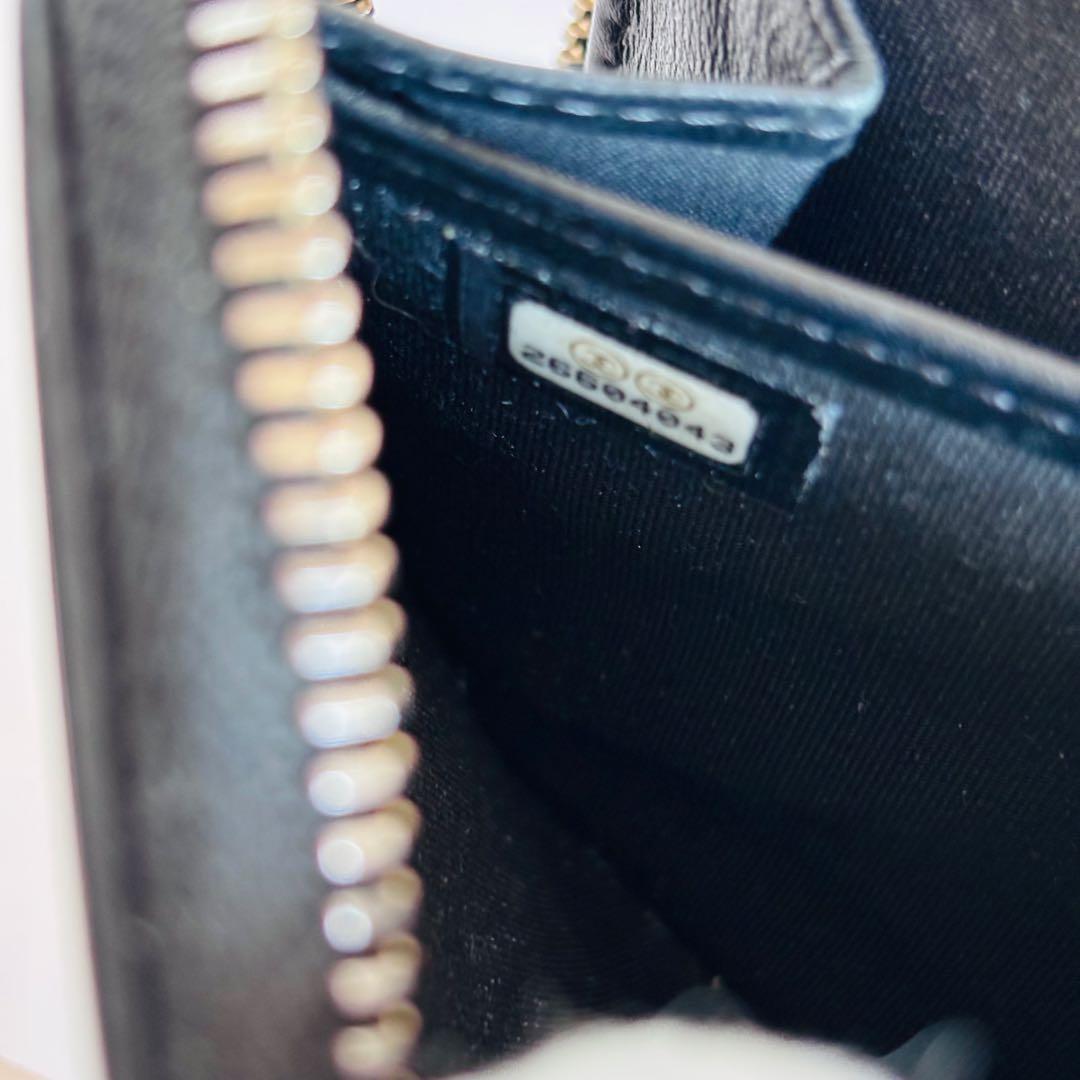 【美品】シャネル　CCフィリグリー　マトラッセ　ラウンドファスナー　長財布