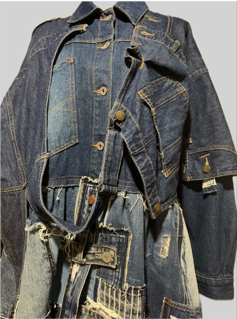 デニムリメイク‪☆こだりデザイン遊びコート‪( *´艸`)