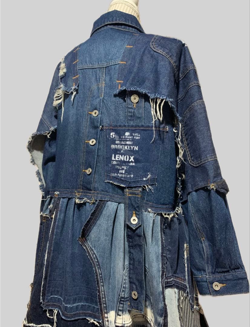 デニムリメイク‪☆こだりデザイン遊びコート‪( *´艸`)