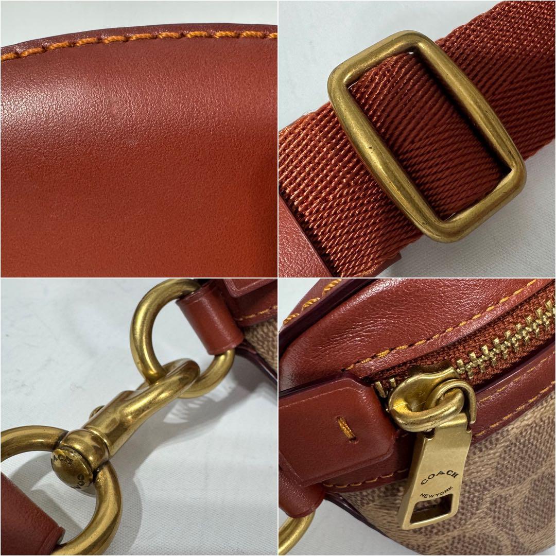 美品❤ COACH コーチ ボディバッグ ウエストバッグ ポーチ シグネチャー
