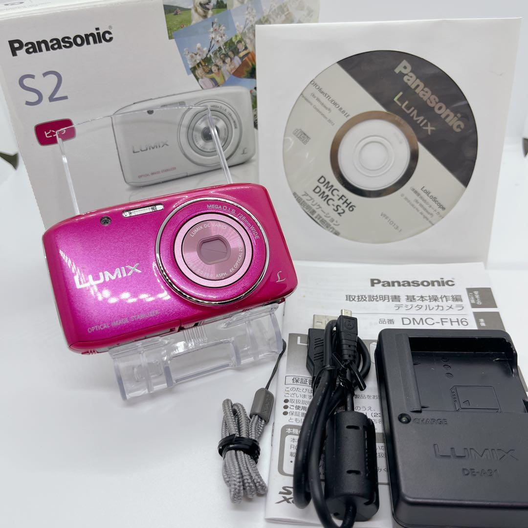 【極美品】Panasonic LUMIX DMC-S6 ピンク 付属品完備✨
