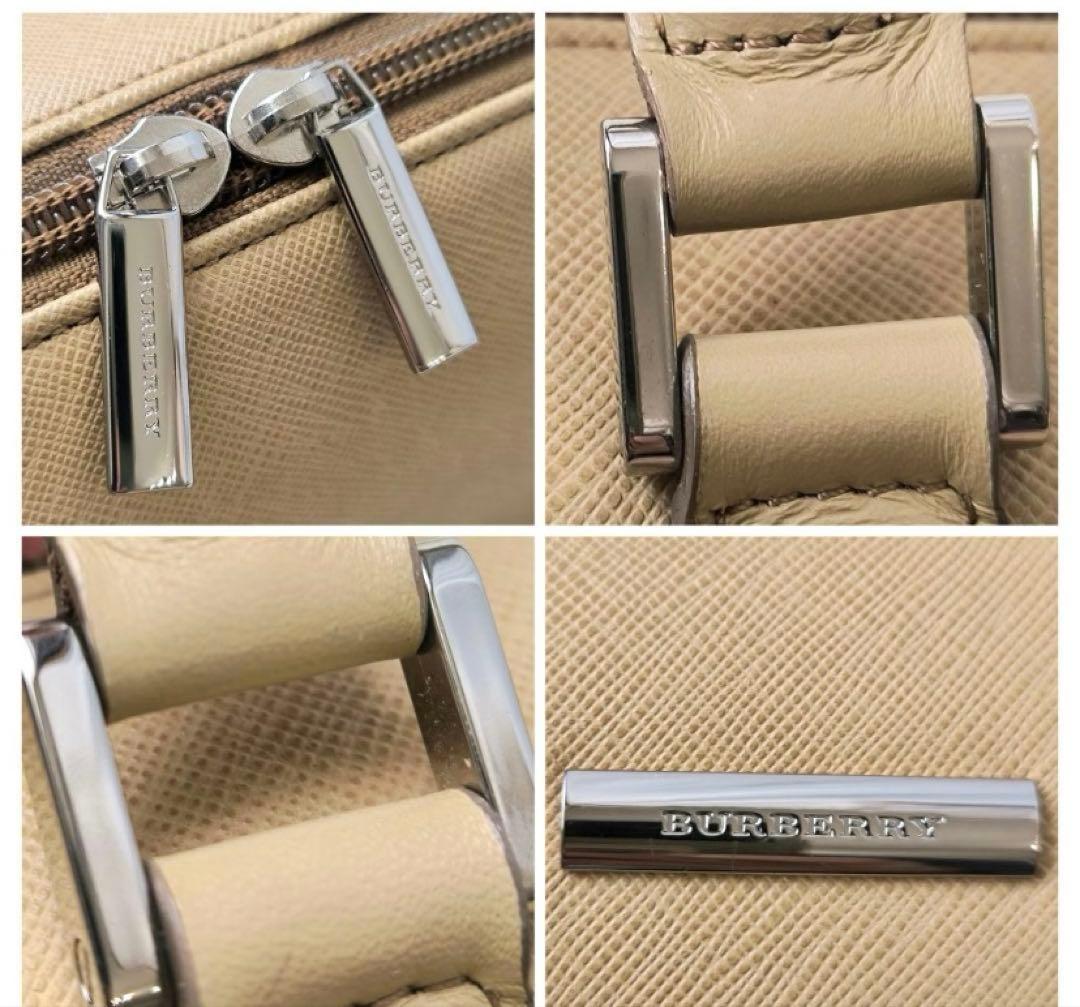 BURBERRY バーバリー ハンドバック ドラム サフィアーノレザー ベージュ