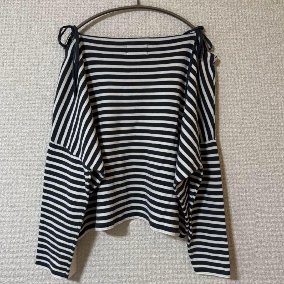 【新品】ロージーモンスター　ショルダーリボンエンブロイダリーロゴボーダーニット