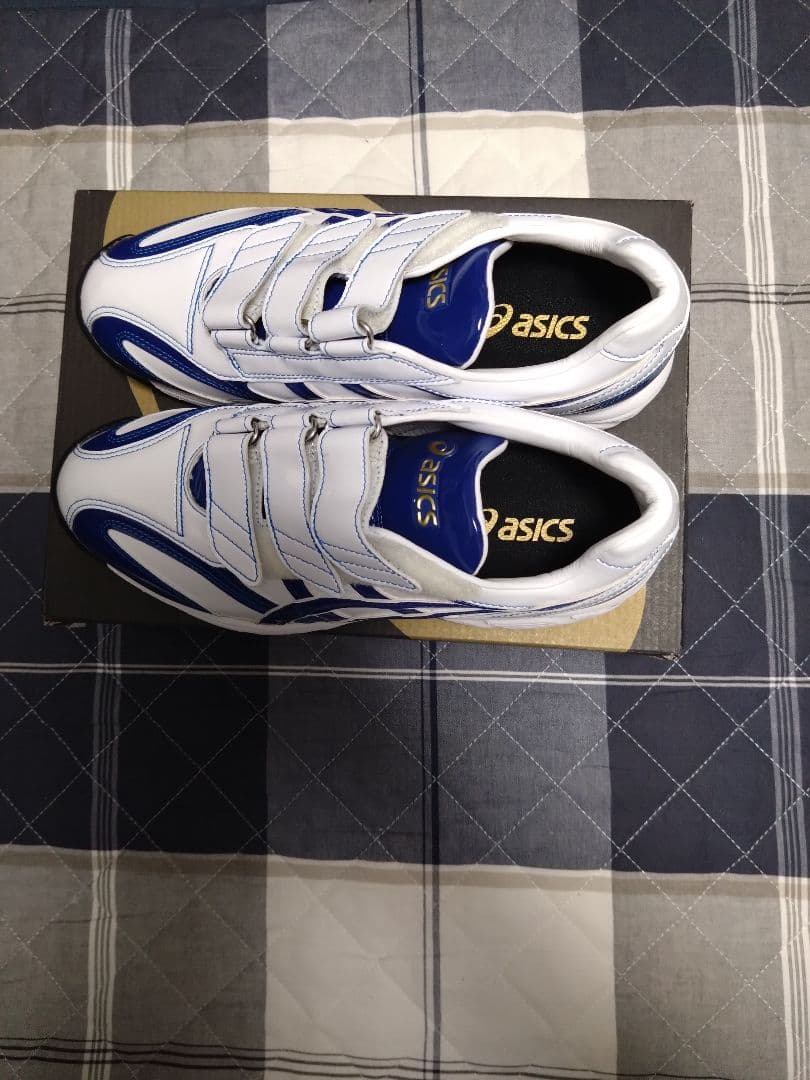 asics ゴールドステージ トレーニングシューズ ホワイト/ブルー