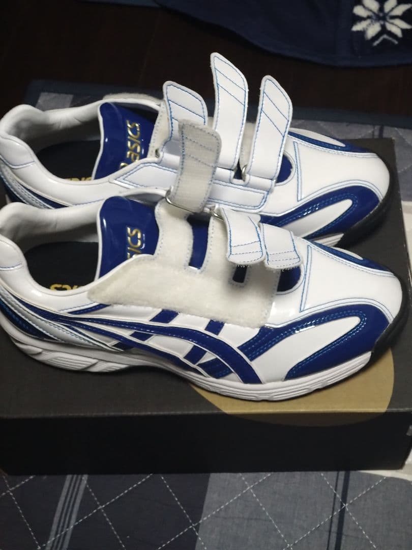 asics ゴールドステージ トレーニングシューズ ホワイト/ブルー