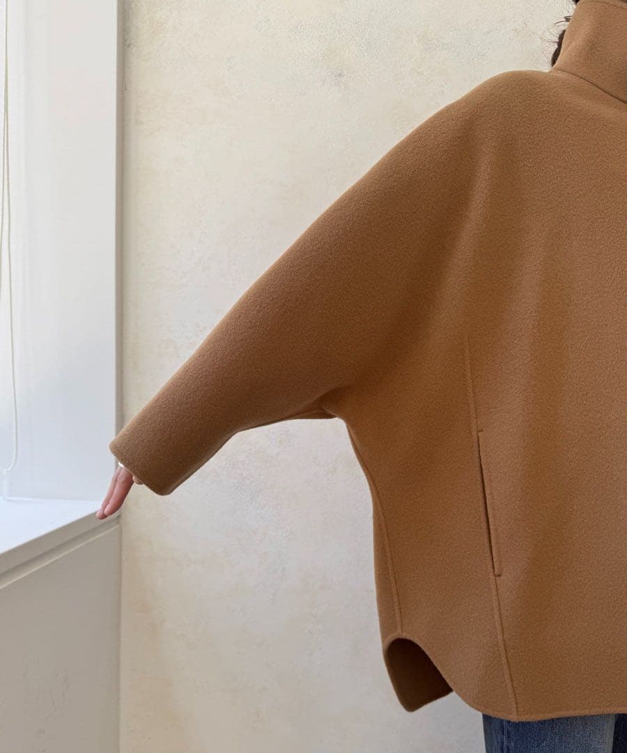 DOUDOU 新品ダブルフェイスドルマンコート　キャメル