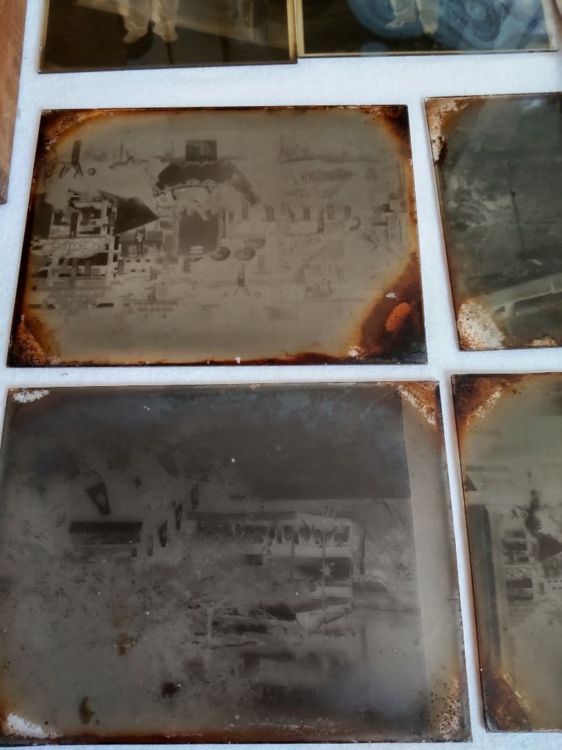 浅野総一郎ガラス写真乾板１3枚木箱付き
