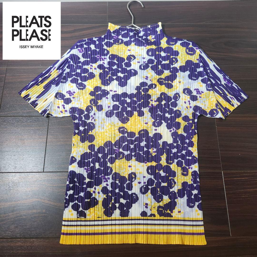 美品 PLEATSPLEASE イッセイミヤケ カットソー ハイネック 3