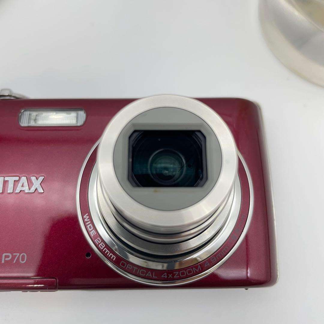 スマホ転送OK✨PENTAX Optio P70✨動作確認済 可愛い 鮮やかな赤