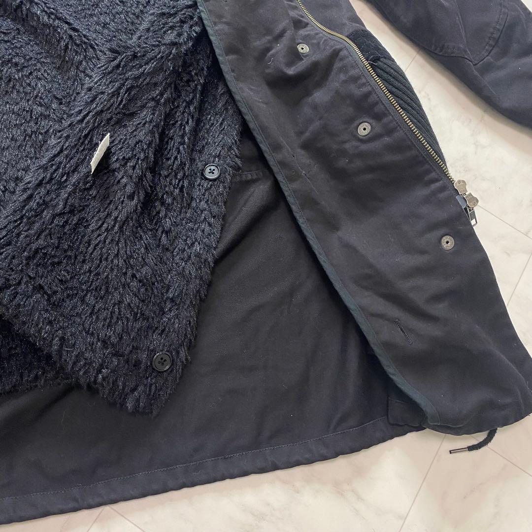 ツモリチサト　黒　モッズコート　ラクーンファー　ボアライナー付き