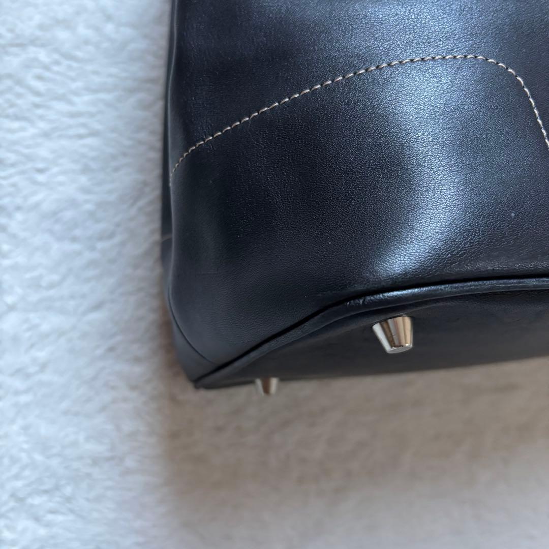 美品　COACH ブラック レザービジネスバッグ　big