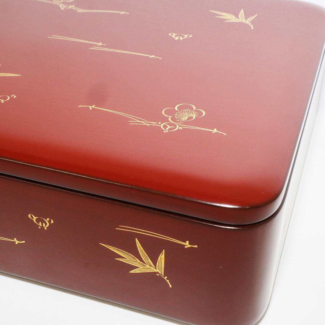 輪島塗 五ツ重 沈金 樽見清右衛門 大極上本堅地 五段重箱 能登 輪島 松竹梅