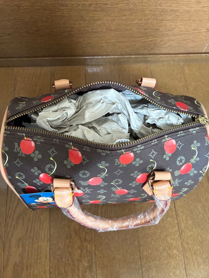M*i様 モノグラム　チェリー柄　バッグ ミッキー　レトロ　レア　未使用　訳あり