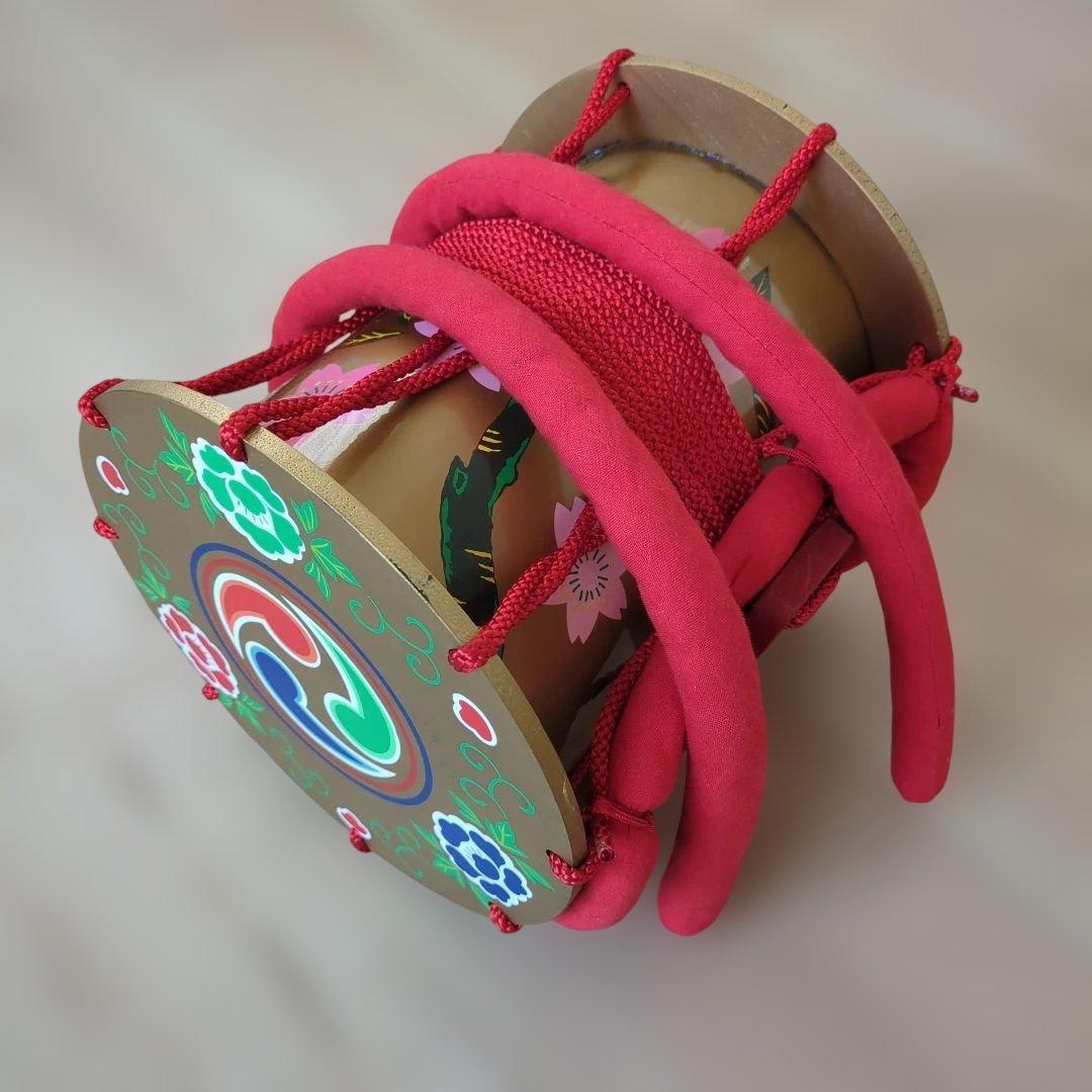 日本舞踊　小道具　金鞨鼓（きんかっこ）と振り鼓（ふりつづみ）のセット