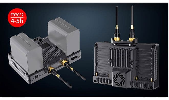 FEELWORLD FT6 FR6 5.5インチ ワイヤレスビデオ送信 電池×4