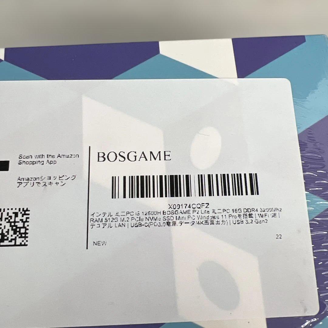 601001インテル ミニPC i5 12600H BOSGAME P2Lite