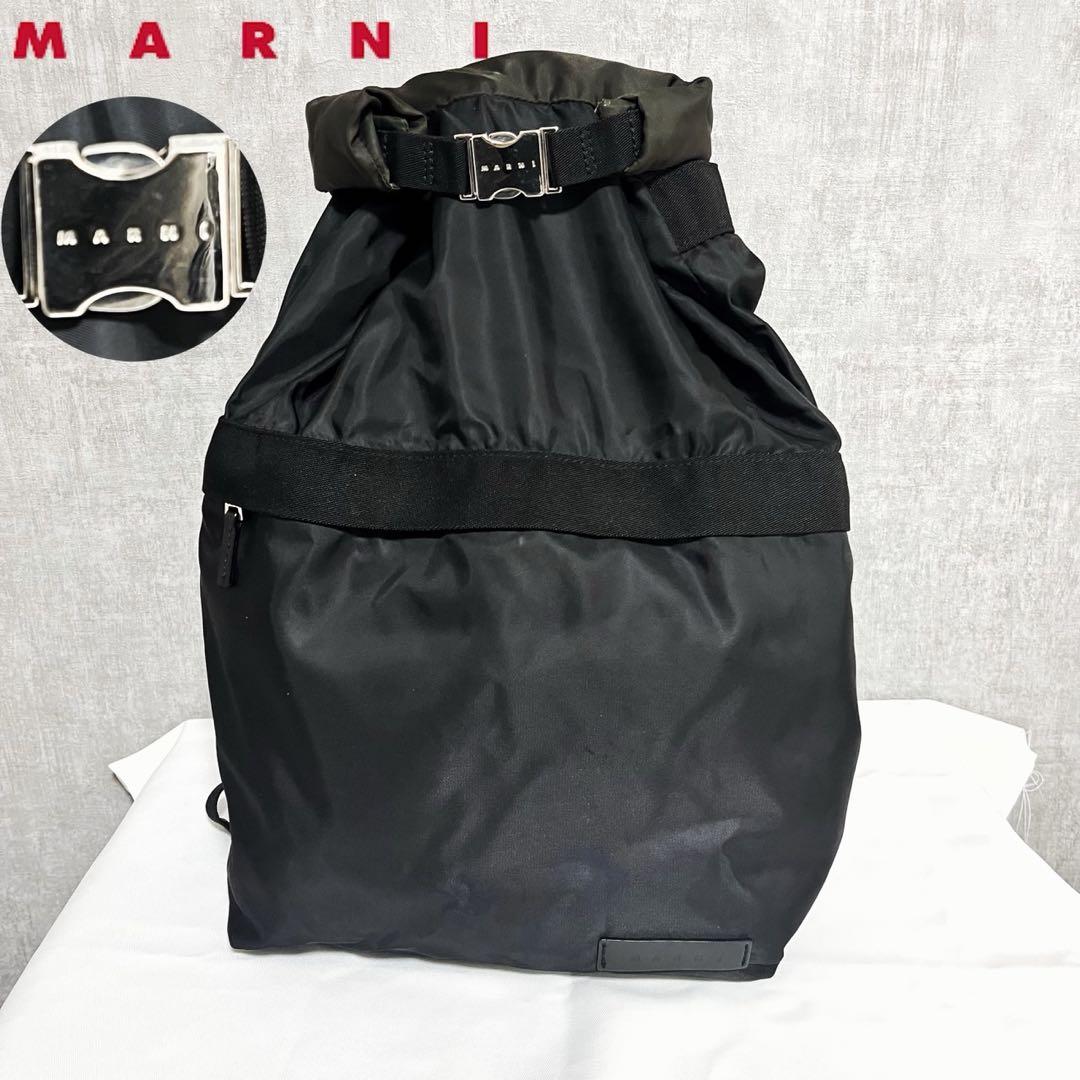 MARNI マルニ ナイロンリュック バックパック ロゴプレート