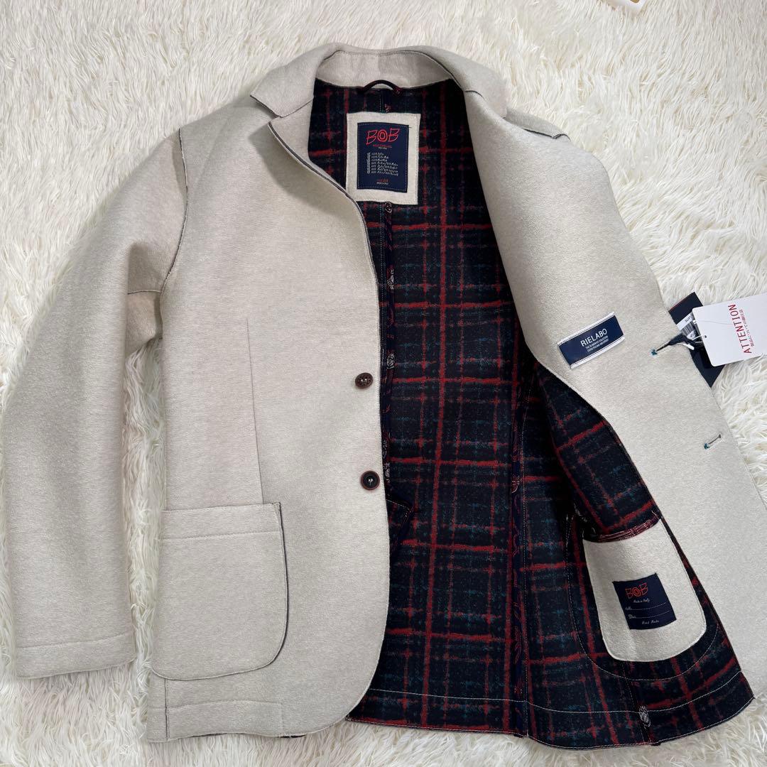 新品未使用✨BOB ボブ テーラードジャケット チェック サイズ46 イタリア製