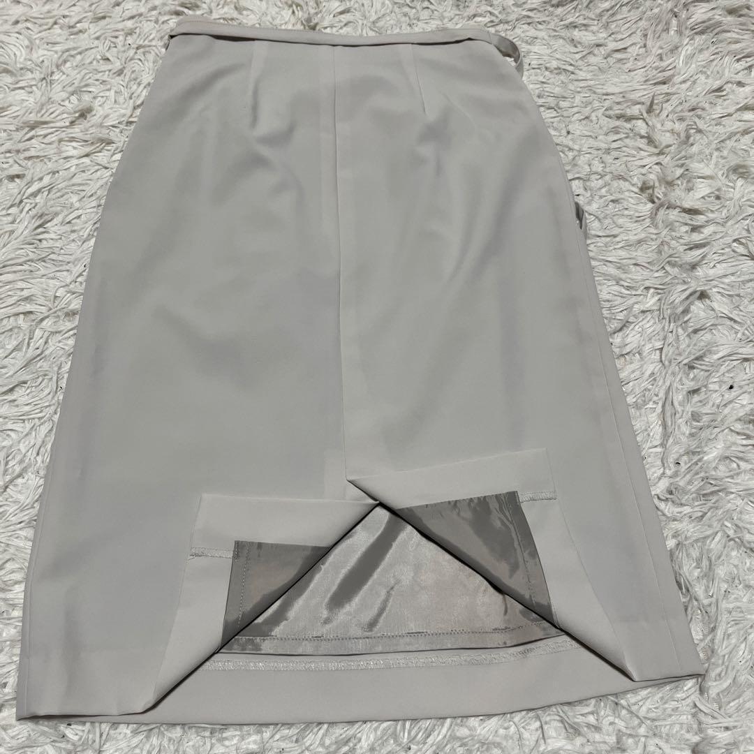 UNITED ARROWS スカートセット ライトグレー　ノーカラー ストレッチ