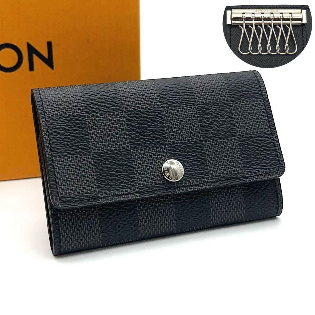 【未使用に近い】ルイヴィトン ダミエ グラフィット ミュルティクレ6 キーケース