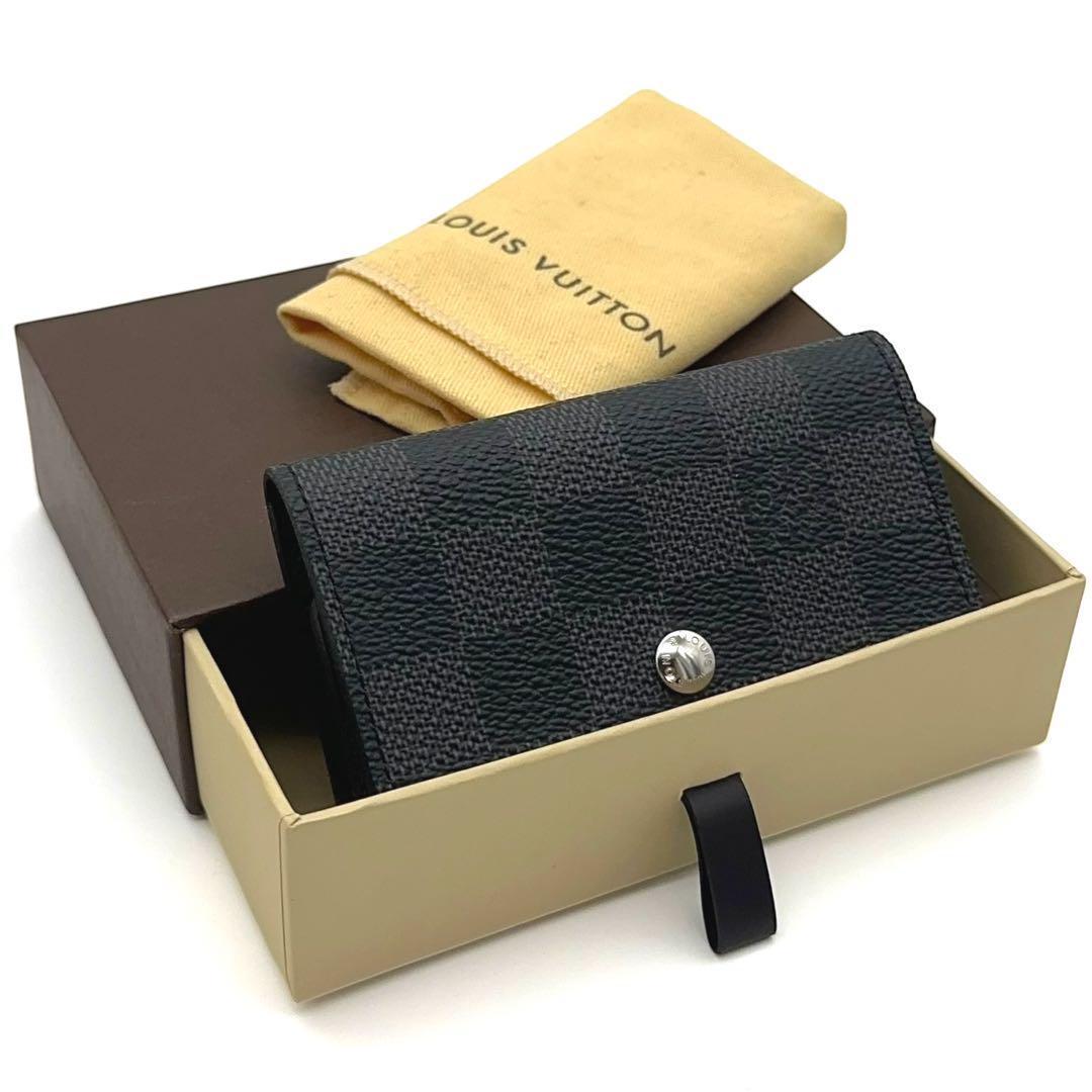 【未使用に近い】ルイヴィトン ダミエ グラフィット ミュルティクレ6 キーケース