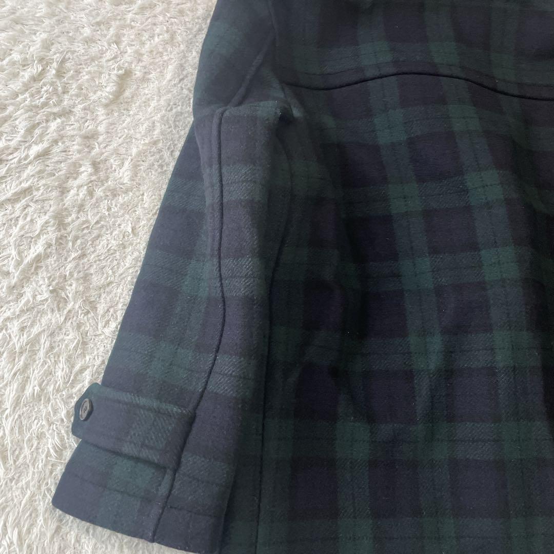美品VAN JACKET メンズ　ロングダッフルコート　チェック　グリーンLL