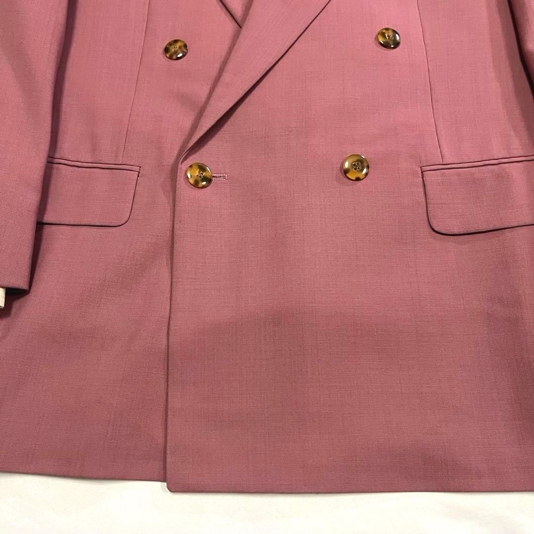 【vintage】セットアップ　スーツ　ダブル　ピンク　ピンズ　90s 80s