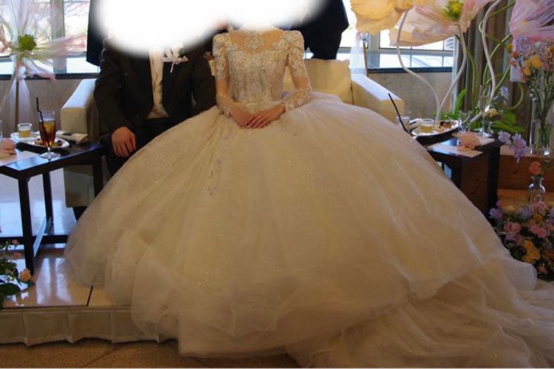 ぷり　韓国ウェディングドレス プリンセス　レース