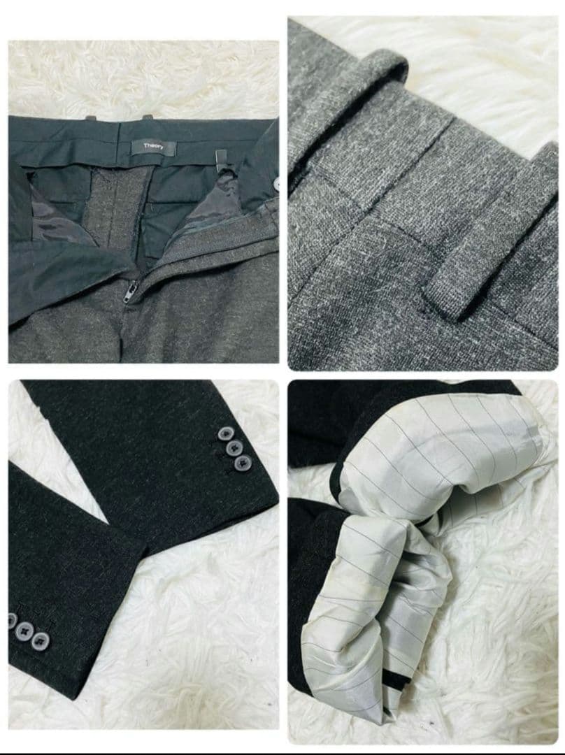 現行タグ セオリー フォーマルスーツ ビジネス メンズ ストレッチ ブラック