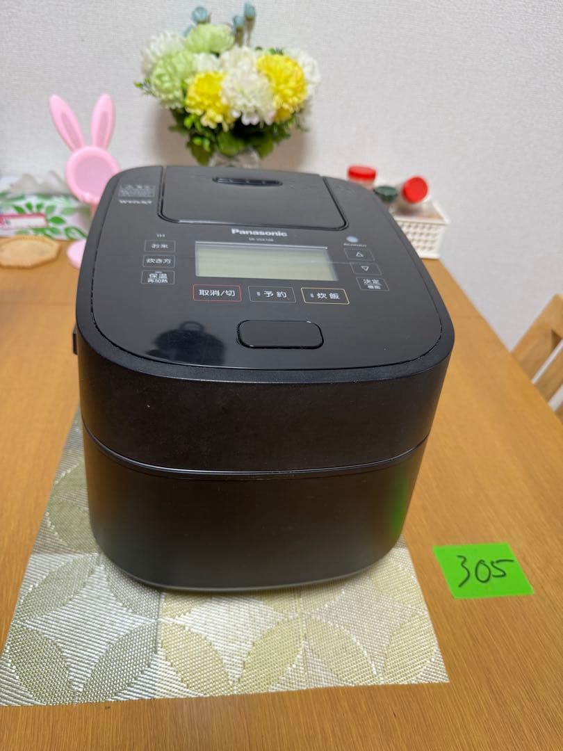パナソニックスチーム&可変圧力IH炊飯器　SR-VSX108 ブラック 動作保証