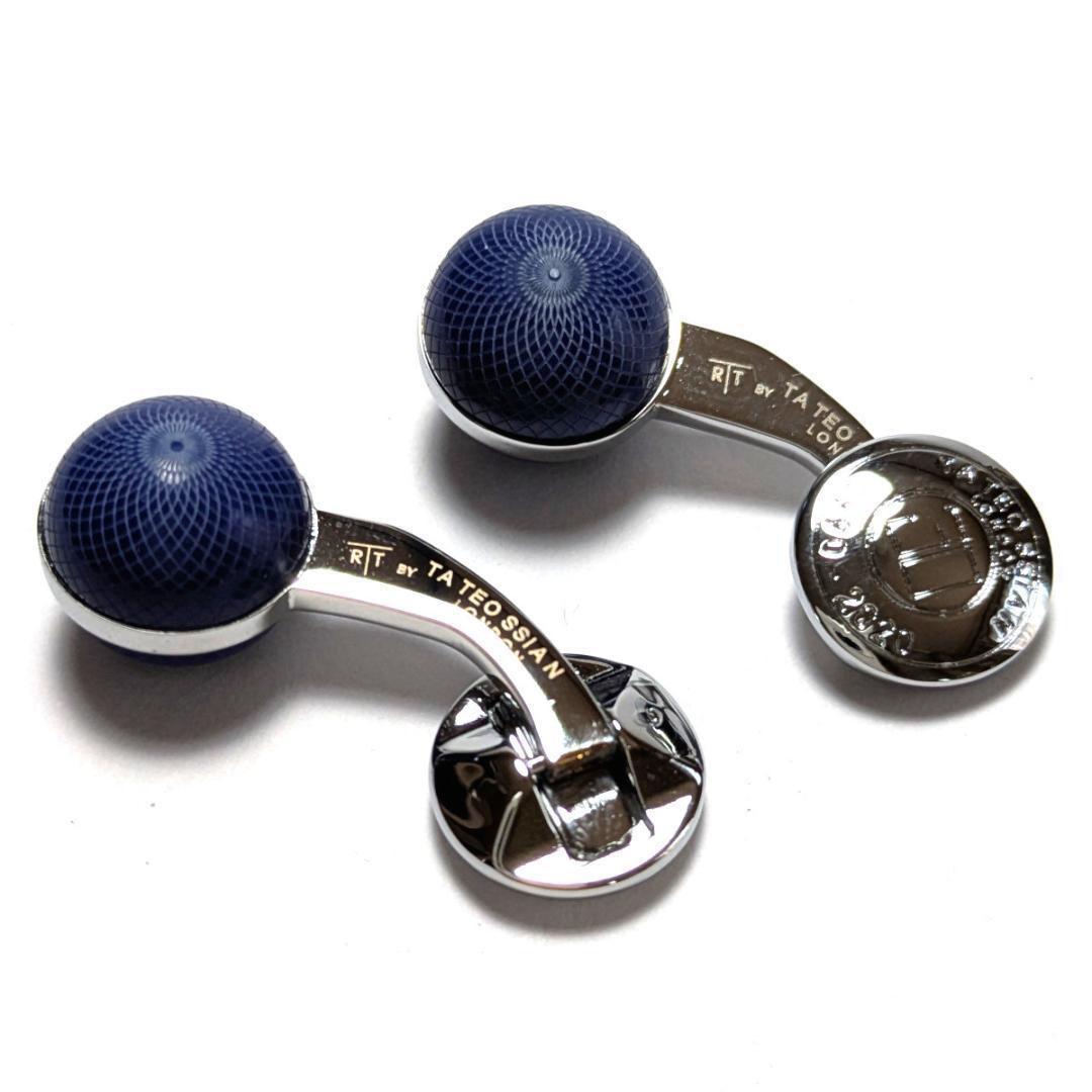 tac144 タテオシアン カフス シルバー×ブルー ラピスラズリ石 ギローシュ