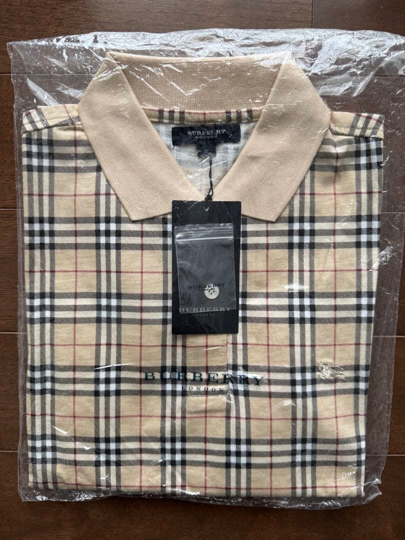 新品未使用タグ付き未開封 99-00's BURBERRYチェックポロシャツS