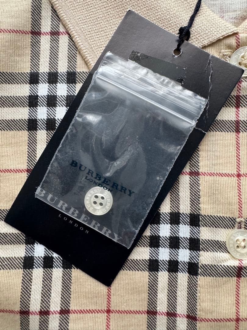 新品未使用タグ付き未開封 99-00's BURBERRYチェックポロシャツS