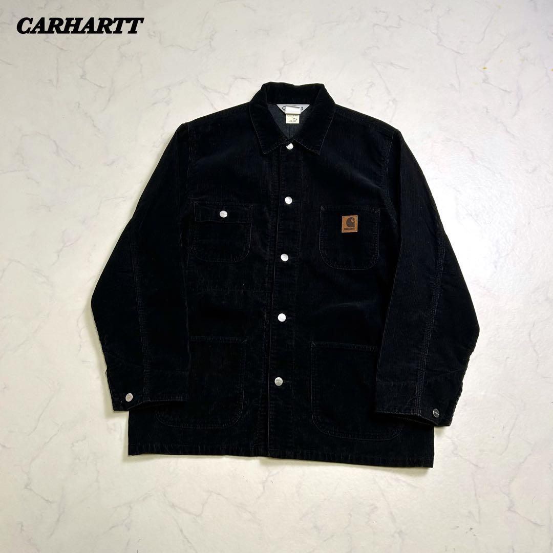 00s カーハート ミシガンチョアコート コーデュロイ 黒 L エドウィン期