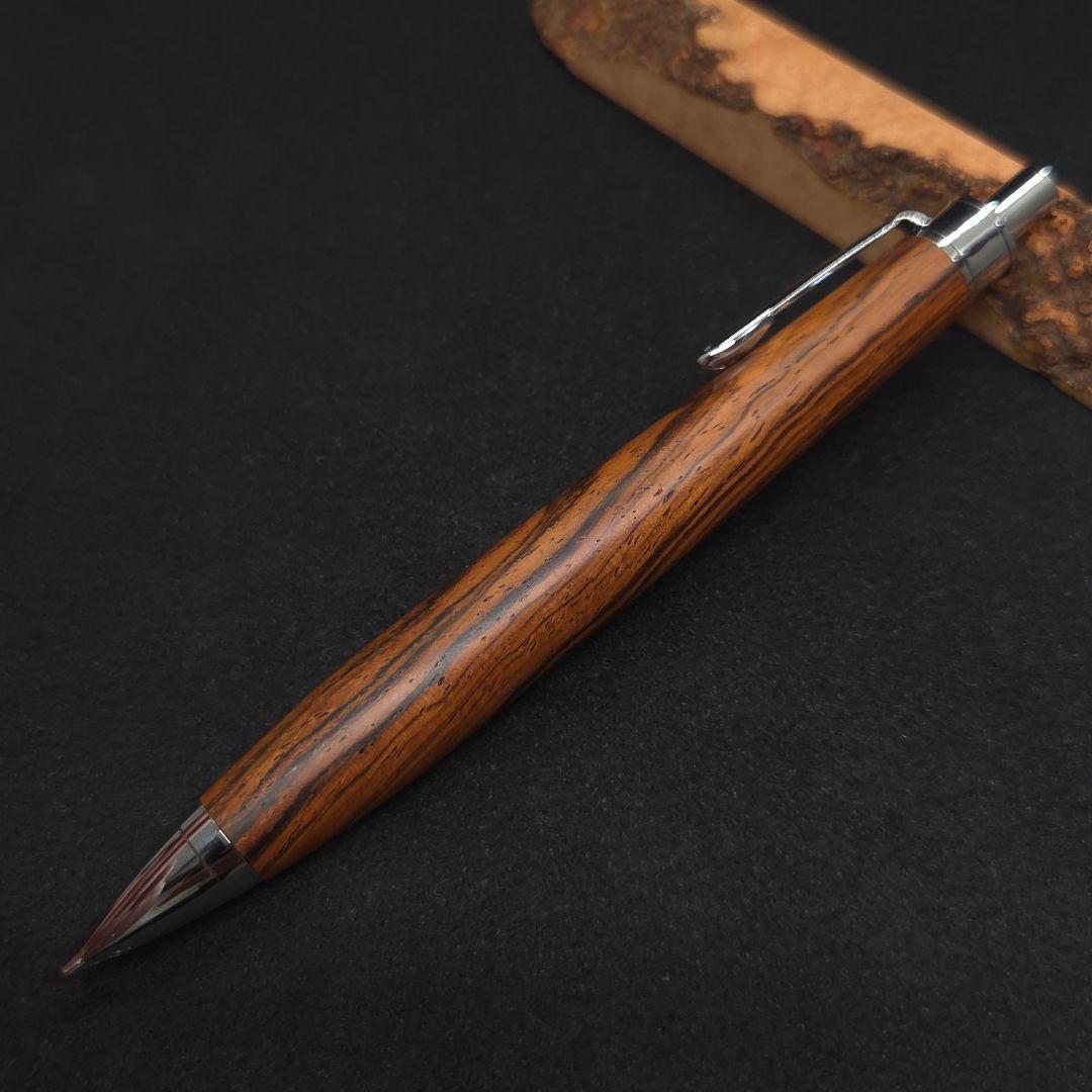 No.38ハンドメイド木軸シャーペンブラジリアンローズウッド(ハカランダ)