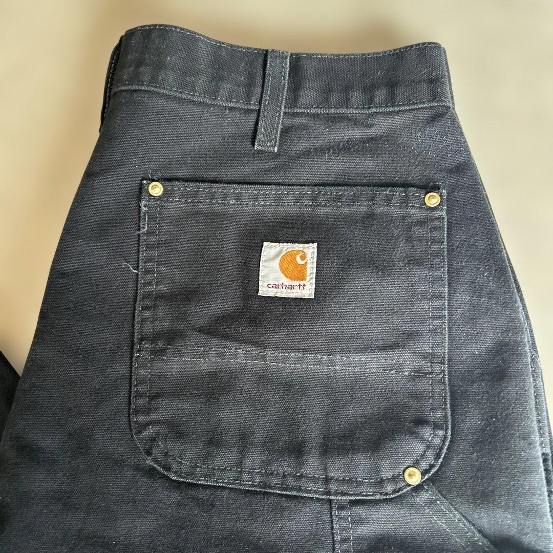 【Carhartt 】カーハートダブルニーワークパンツ　メキシコ製　ブラック