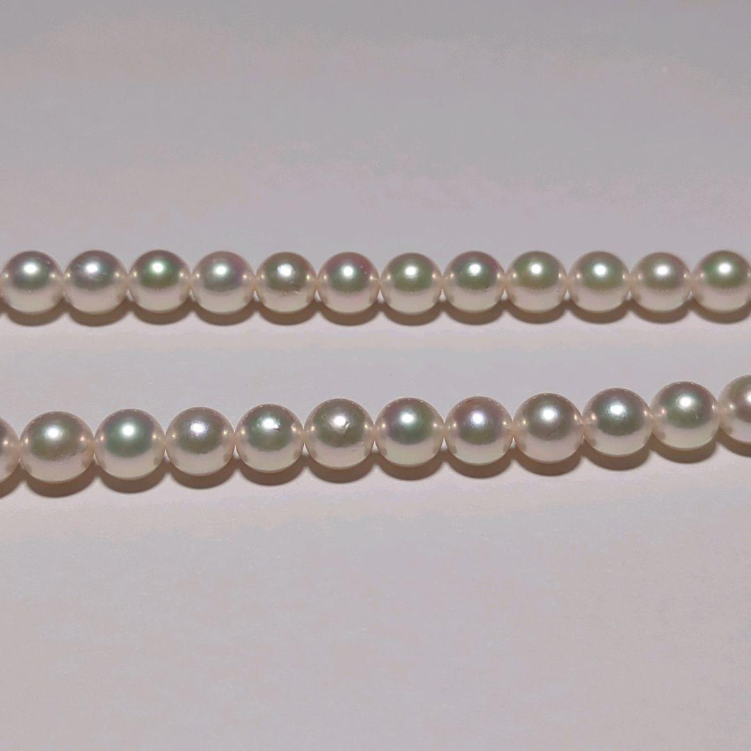 【MIKIMOTO K18】あこや真珠 ネックレス 約6.5-7.0mm 433
