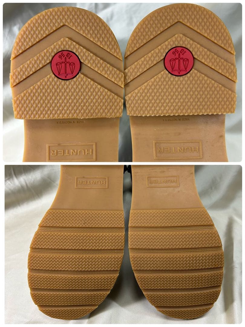 【綺麗】HUNTER オリジナル モックトゥ ショートブーツ ブラック 27