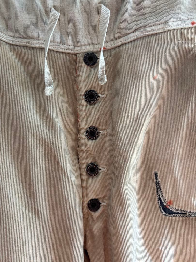 キャピタル KAPITALコーデュロイ イージーパンツ ダメージ加工 刺繍入り