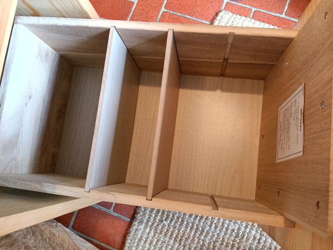 【廃盤】無印良品 MUJI パイン材 キャビネット サイドチェスト キャスター付