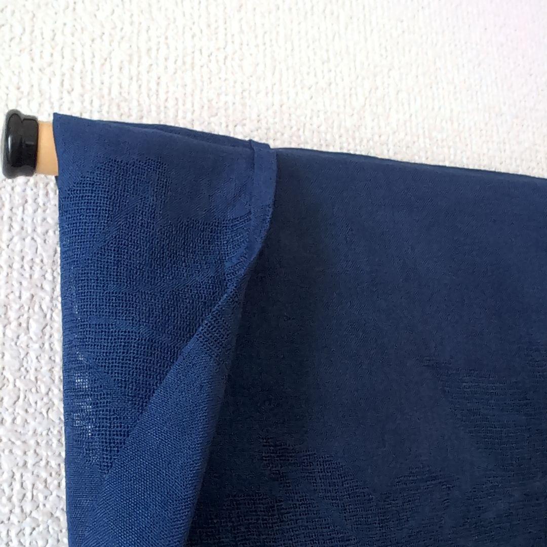 本麻　洗える長襦袢　カラー襦袢　デニムブルー　リサイクル　ka1