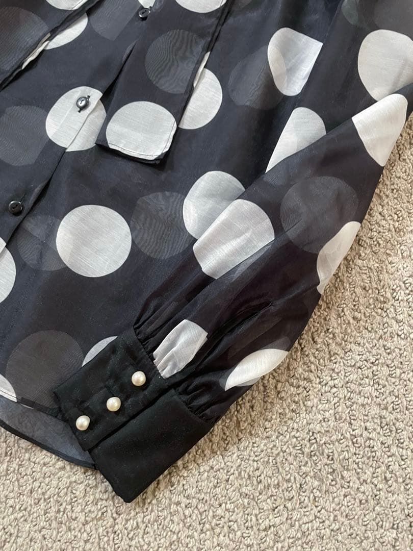 LOULOU Willoughby ルルウィルビー ビッグドット　ブラウス