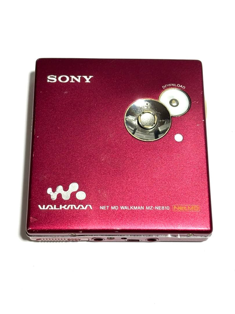 2点セットSONY MDウォークマン MZ-NE810 動作品 本体のみ 赤