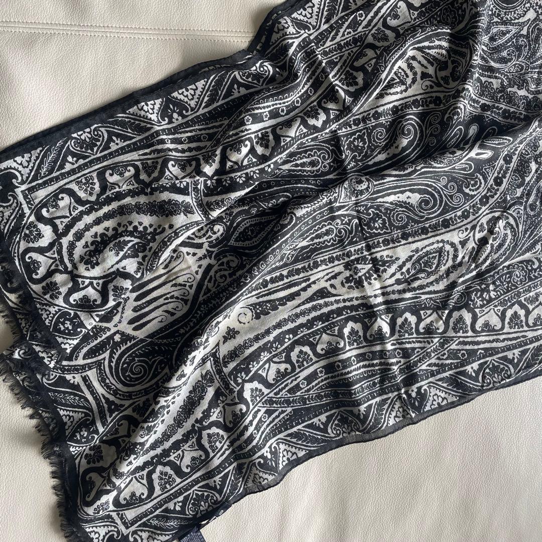 【美品】エトロ ストール シルク混 ユニセックス