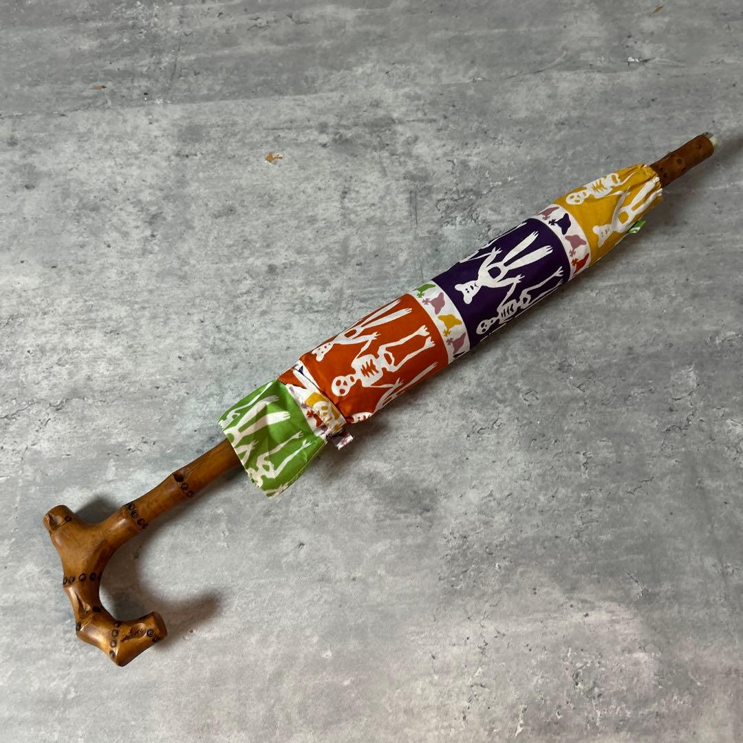 【美品】 Vivienne Westwood 折り畳み 傘 総柄 スカル
